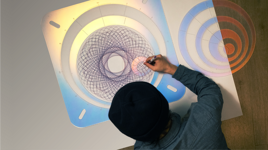 Giant Professional Spirograph Drawing Toolset - PLANARC MEGA Spiral Maker