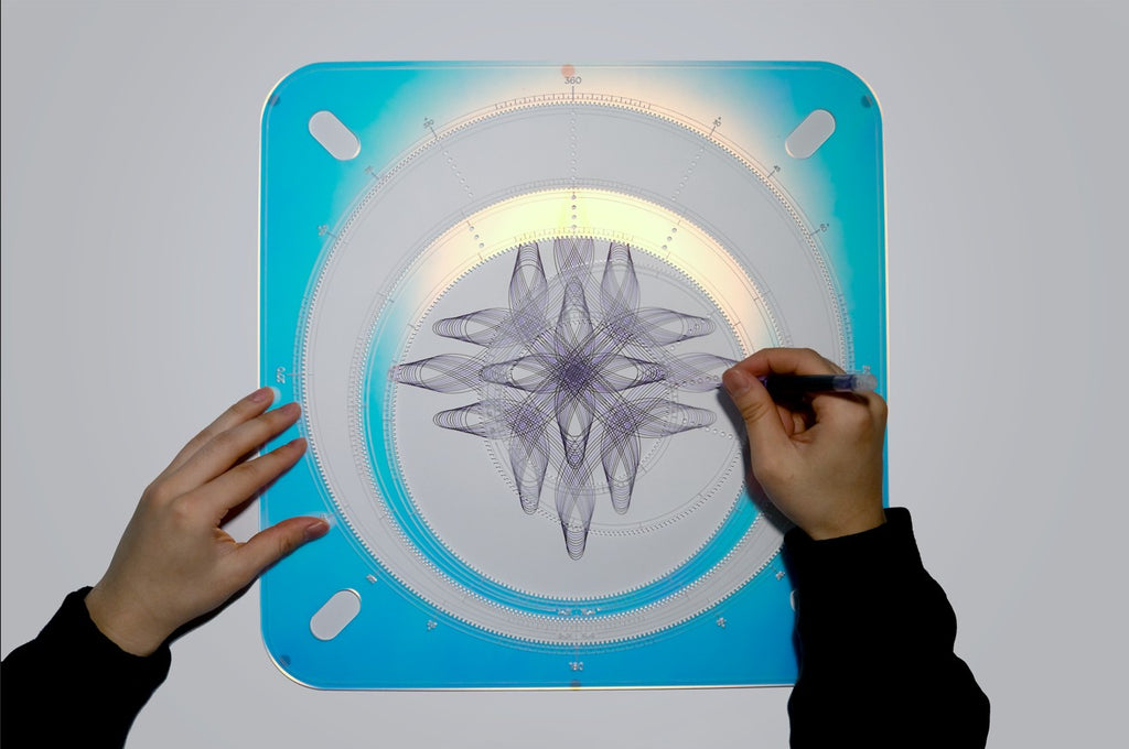 Big Professional Spirograph Drawing Toolset - PLANARC XL Spiral Maker