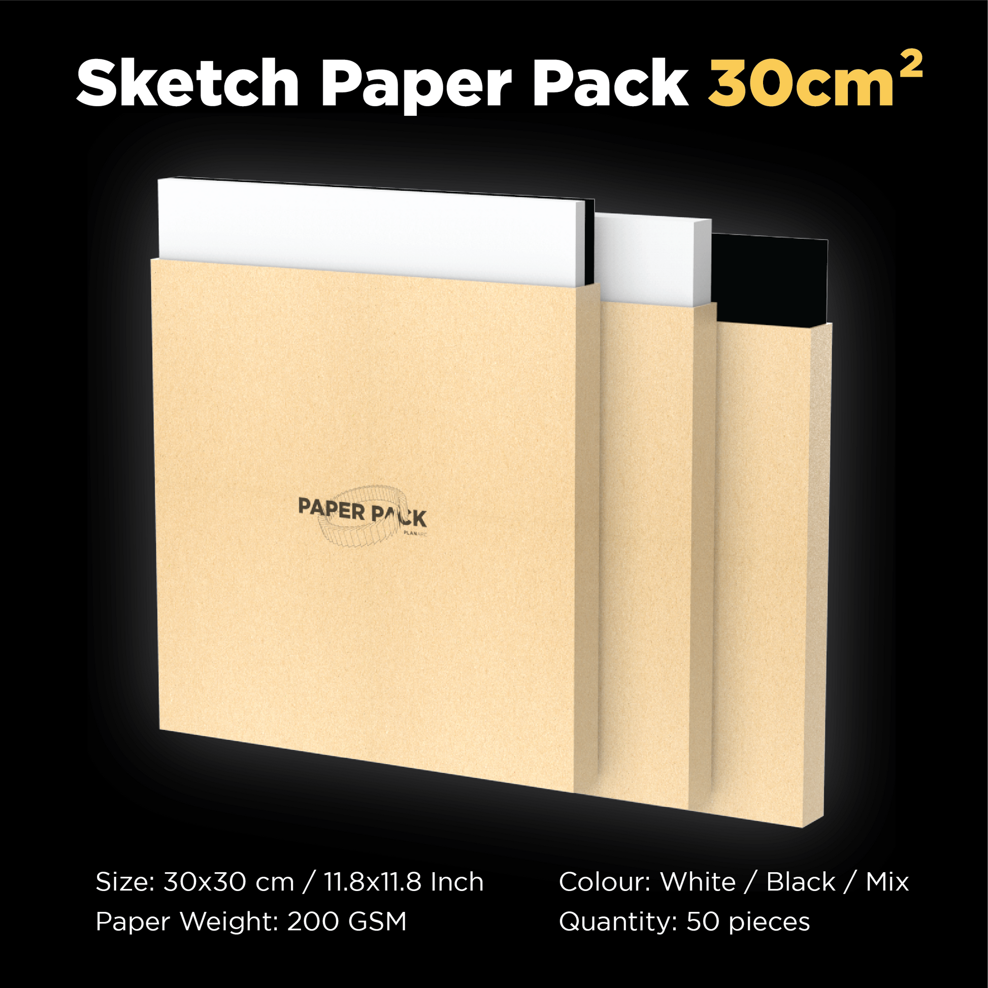 Sketch Paper Pack - 50 Sheets for Spirograph Drawing