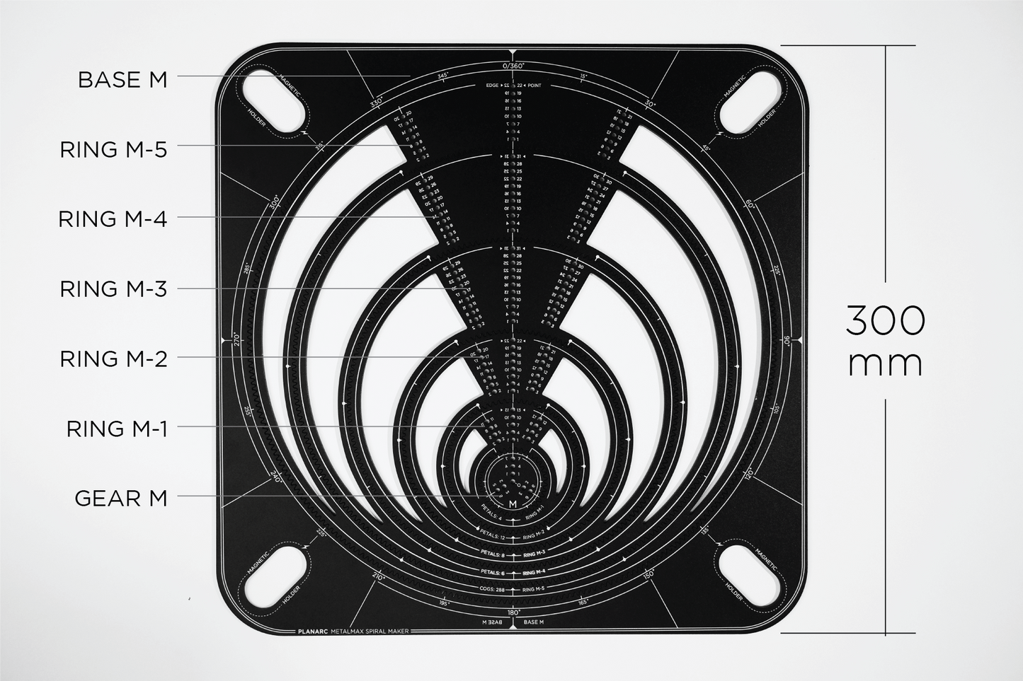 7-in-1 Big Metal Spirograph Drawing Toolset - PLANARC MetalMax